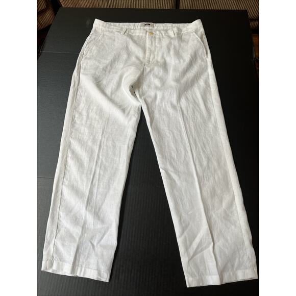 Joseph Abboud Men’s White‎ Linen Pants 38x30 - Picture 1 of 6
